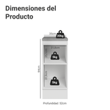 Bajo Mesada de Cocina 35 cm 1 Puerta Blanco/Gris Lux Madesa