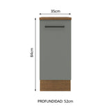 Bajo mesada Madesa Agata 35 Cm 1 Puerta