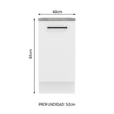 Bajo Mesada 40 cm 1 Puerta Agata Blanco
