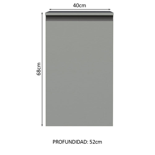 Bajo Mesada 40 cm 1 Puerta Flotante Gris Nice Madesa