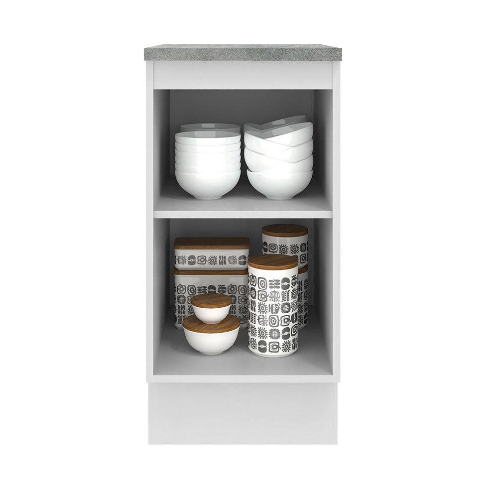 Bajo Mesada 40 cm 1 Puerta Blanco/Crema Agata
