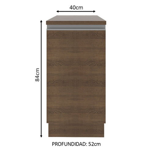 Bajo Mesada 40 cm 1 Puerta Marrón Glamy Madesa