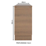 Bajo Mesada Cocina 40 cm 1 Puerta Marrón Stella Madesa