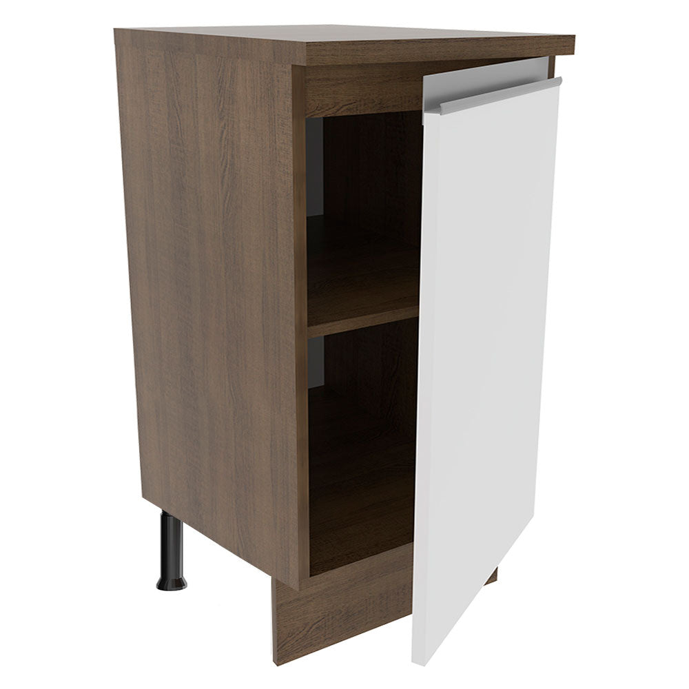 Bajo Mesada 40 cm 1 Puerta Glamy Marrón/Blanco