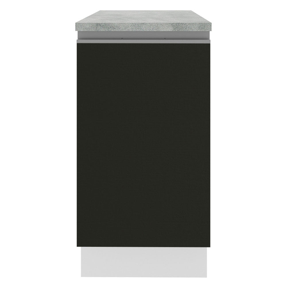 Bajo Mesada 40 cm 1 Puerta Glamy Blanco/Negro
