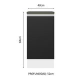 Bajo Mesada Cocina 100% MDF 40 cm 1 Puerta Blanco/Negro Acordes Madesa