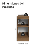 Bajo Mesada 40 cm 1 Pueta Marrón/Crema Vik Madesa