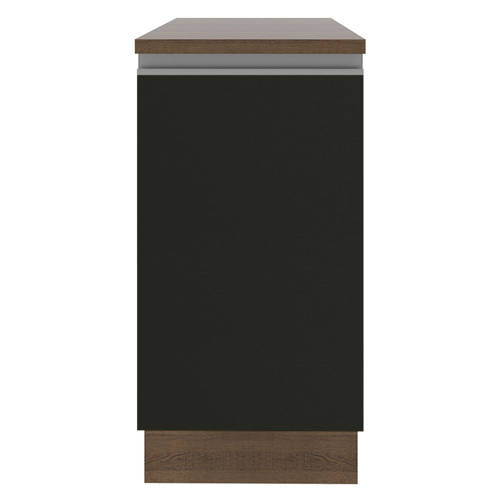 Bajo Mesada 40 cm 1 Puerta Glamy Marrón/Negro
