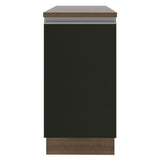 Bajo Mesada 40 cm 1 Puerta Glamy Marrón/Negro