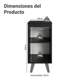 Bajo Mesada de Cocina 40 cm 1 Puerta con Patas Negro Nice Madesa