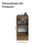 Bajo Mesada 40 cm 1 Puerta Marrón/Verde Vik Madesa