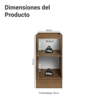 Bajo Mesada 40 cm 1 Puerta Sin Mesada Marrón/Verde Vik Madesa