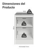 Bajo Mesada 50cm 1 puerta Blanco/Crema Agata Madesa
