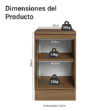 Bajo Mesada 50cm 1 Puerta Marrón/Crema Agata Madesa
