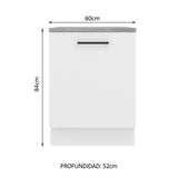Bajo Mesada 60 cm 1 Puerta Agata Blanco