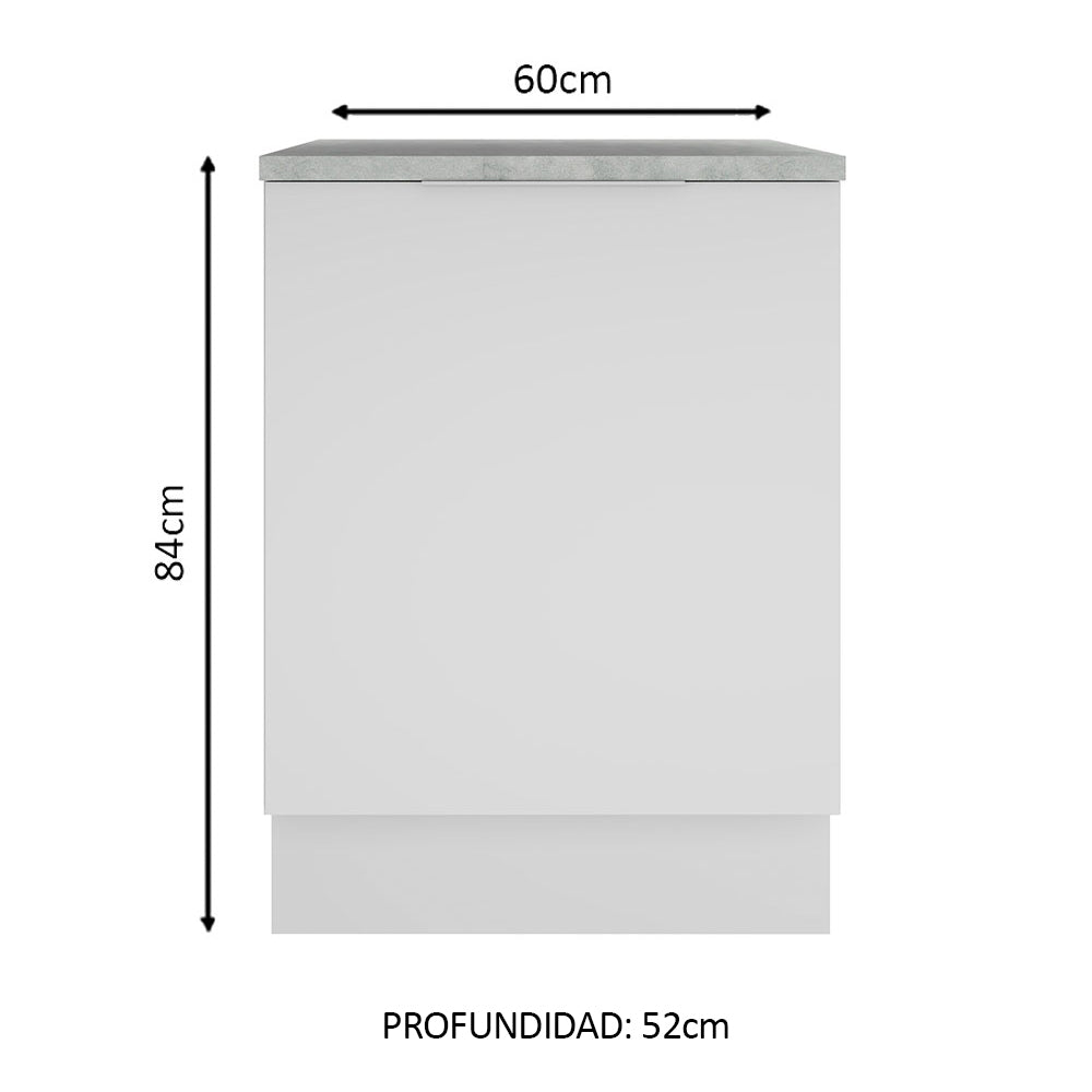 Bajo Mesada Cocina 60 cm 1 Puerta Blanco Stella Madesa