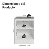 Bajo Mesada 60 cm 1 Puerta Blanco/Crema Vik Madesa