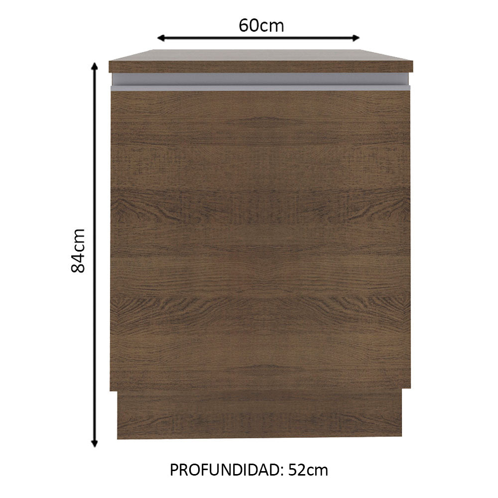 Bajo Mesada 60 cm 1 Puerta Glamy Marrón