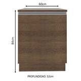 Bajo Mesada 60 cm 1 Puerta Glamy Marrón