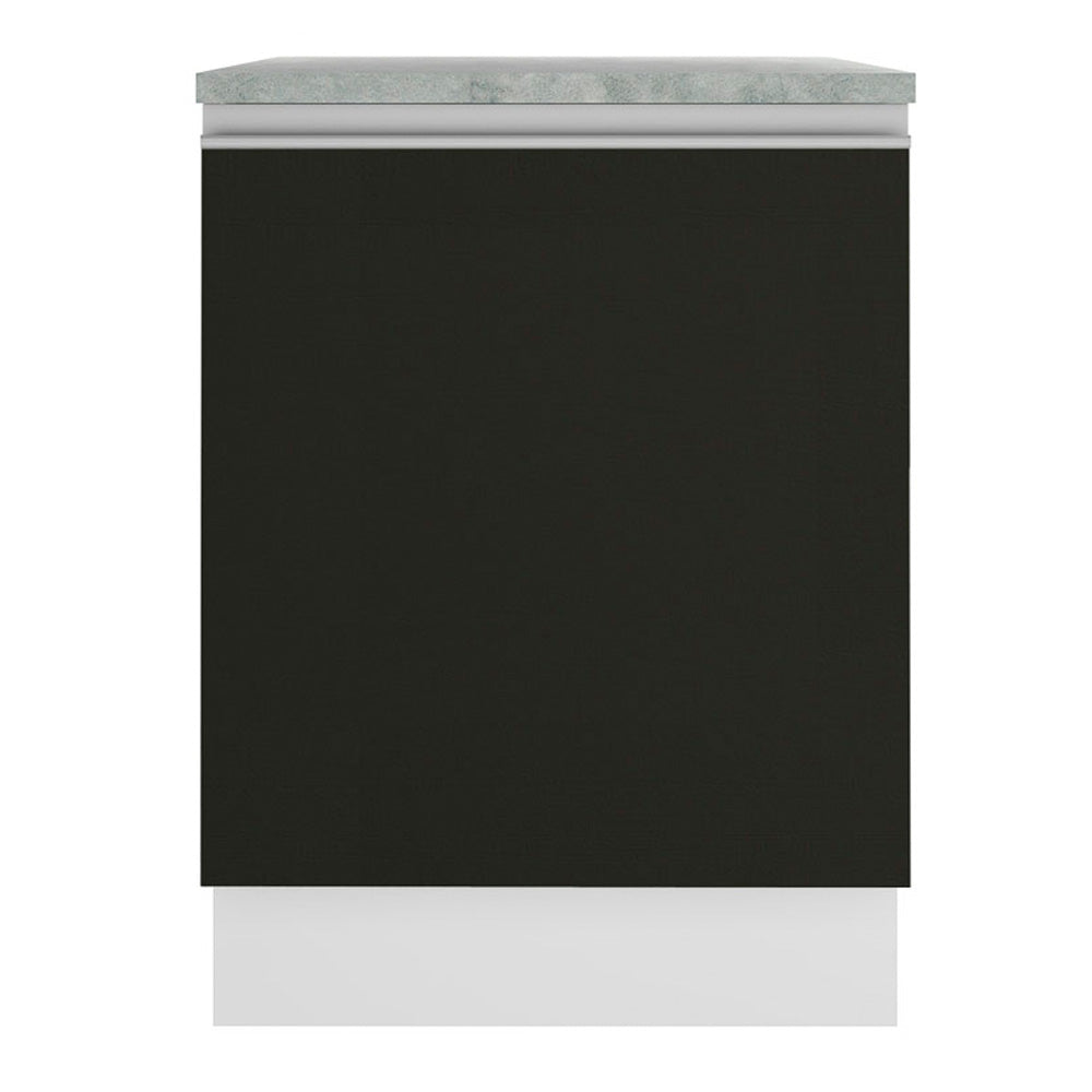Bajo Mesada 60 cm Con 1 Puerta Glamy Blanco/Negro