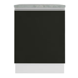Bajo Mesada 60 cm Con 1 Puerta Glamy Blanco/Negro