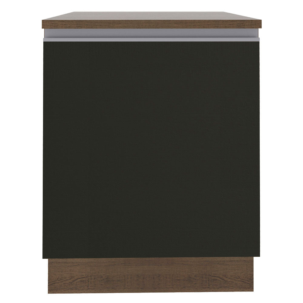Bajo Mesada 60 cm Con 1 Puerta Glamy Marrón/Negro