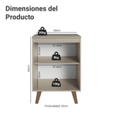 Bajo Mesada 60 cm 1 Puerta Con Patas Nice Crema