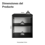 Bajo Mesada de Cocina 60 cm 1 Puerta Flotante Negro Nice Madesa