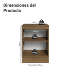 Bajo Mesada 60 cm 1 Puerta (Con Mesada) Marrón/Gris Lux Madesa
