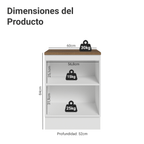 Bajo Mesada 60 cm 1 Puerta Blanco/Marrón Agata Madesa