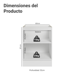 Bajo Mesada 60 cm 1 Puerta Sin Mesada Blanco/Verde Vik Madesa