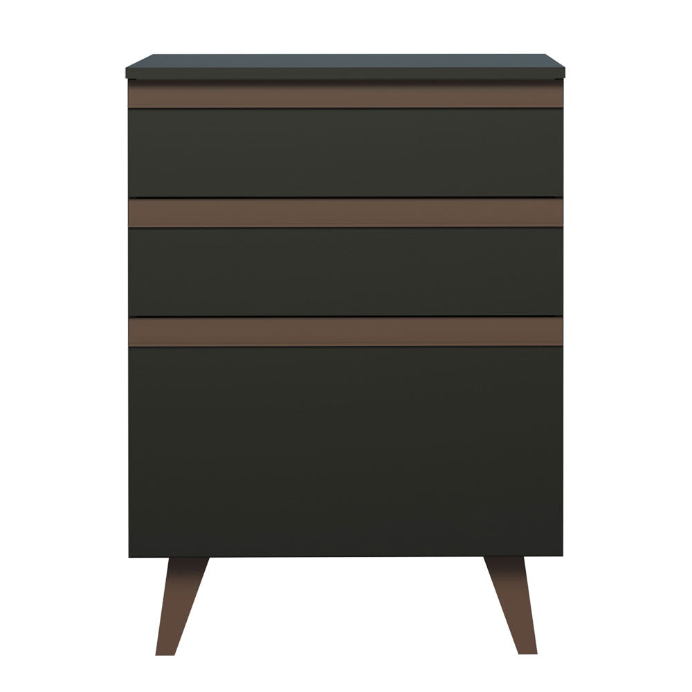 Bajo Mesada Reims 60 cm 3 Cajones Negro