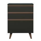 Bajo Mesada Reims 60 cm 3 Cajones Negro