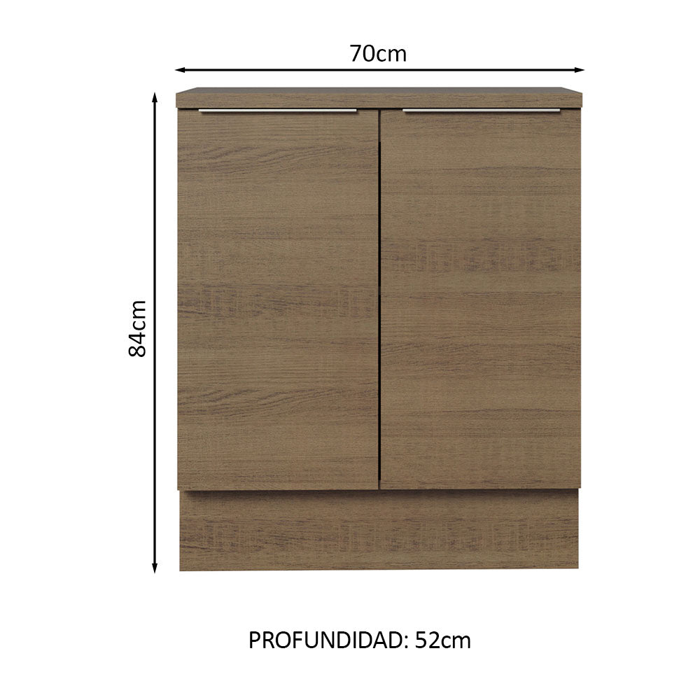 Bajo Mesada 70 cm Sin cajones 2 Puertas Stella Marrón