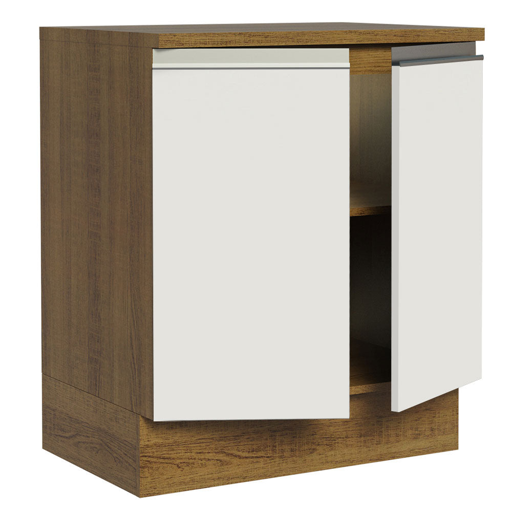 Bajo Mesada 70 cm 2 Puertas Glamy Marrón/Blanco