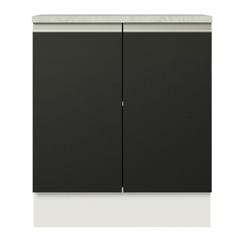 Bajo Mesada 70 cm 2 Puertas Blanco/Negro Glamy