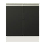 Bajo Mesada 70 cm 2 Puertas Blanco/Negro Glamy