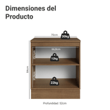 Bajo Mesada 70 cm 2 Puetas Marrón/Crema Vik Madesa