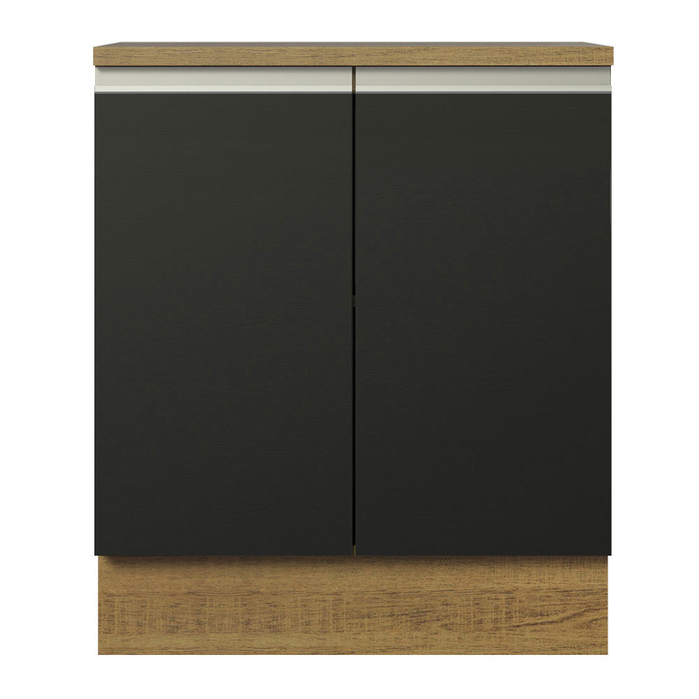 Bajo Mesada 70 x 52 cm 2 Puertas Marrón/Negro Glamy Madesa