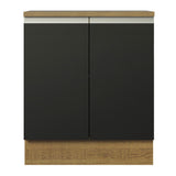 Bajo Mesada 70 cm 2 Puertas Marrón/Negro Glamy