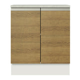 Bajo Mesada 70 cm 2 Puertas Glamy Blanco/Marrón