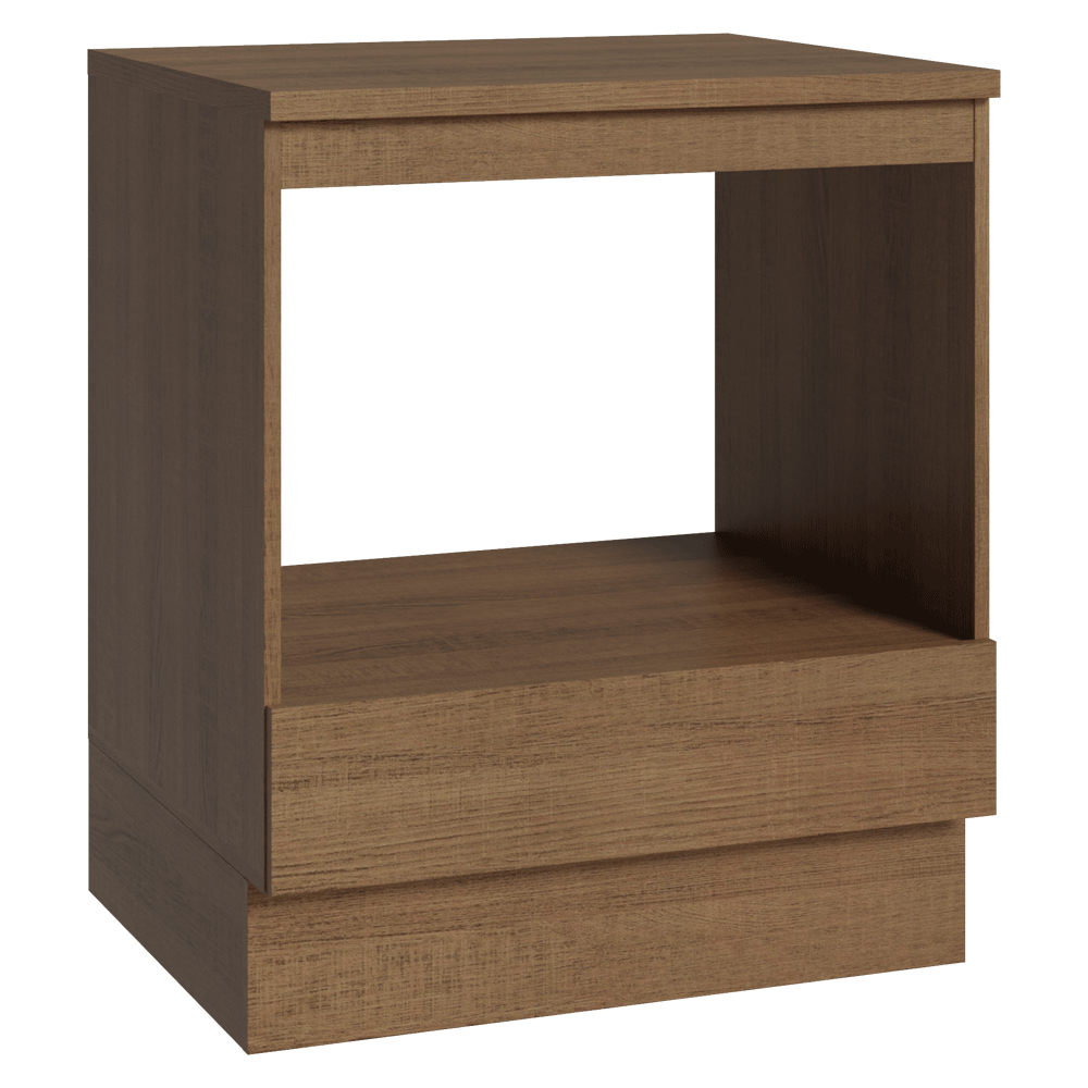 Mueble para Horno/Microondas 70 cm 1 Cajón (Con mesada) Marrón Madesa