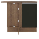 Bajo Mesada de Esquina de Cocina con 1 Puerta Glamy Marrón/Negro