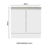 Bajo Mesada Madesa 2 Puertas - 80 Cm