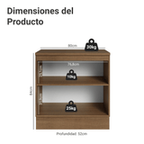Bajo Mesada 80 cm 2 Puetas Marrón/Crema Vik Madesa