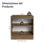 Bajo Mesada 80 cm 2 Puertas (Con Mesada) Marrón/Negro Lux Madesa