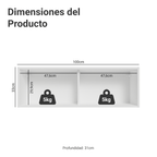 Alacena 100 cm 1 Puerta Rebatible Blanco/Marrón Stella Madesa