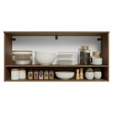 Alacena 105 cm 1 Puerta Rebatible Marrón/Negro Lille Madesa