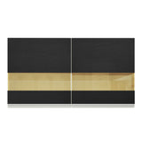 Alacena Gabinete Superior Madesa Glamy 120cm Blanco/Negro