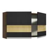 Alacena Gabinete Superior Cocina Madesa Glamy 120cm Marrón/Negro